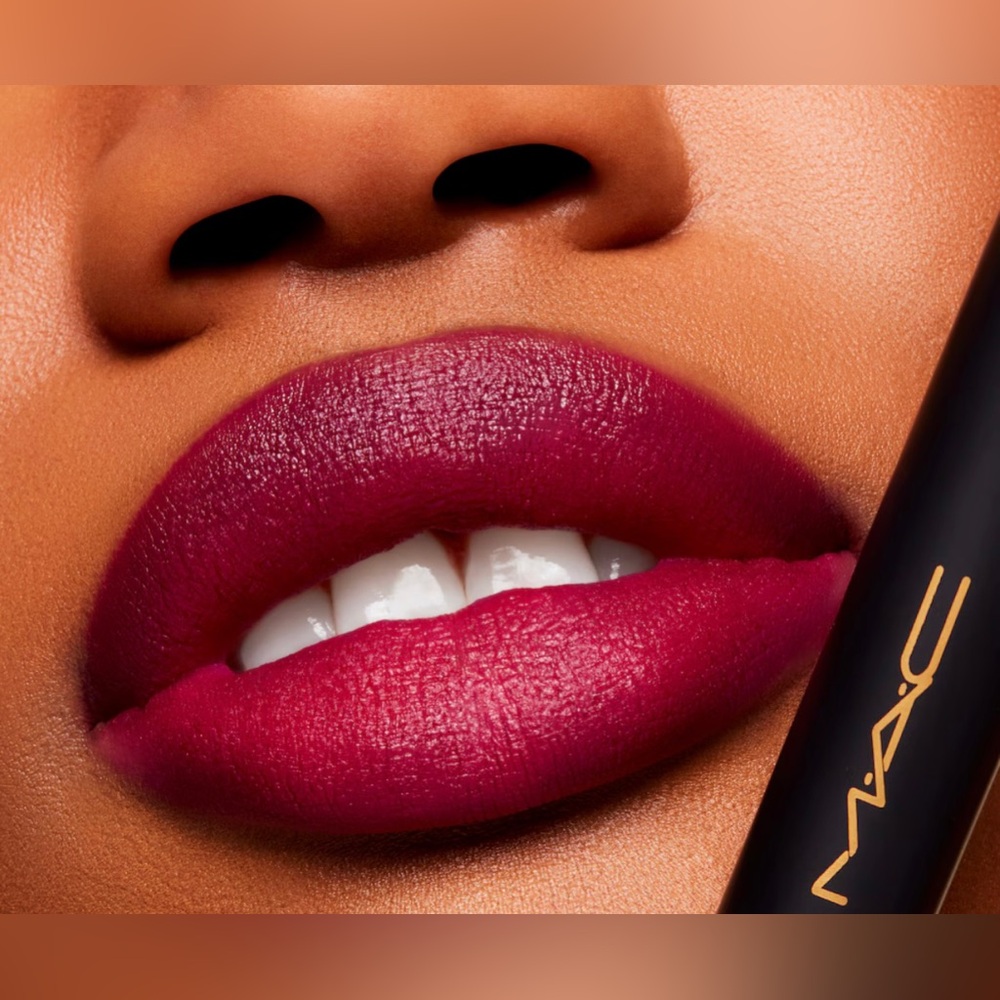 MAC Powder Kiss Velvet Blur Lipstick- Wild Rebel